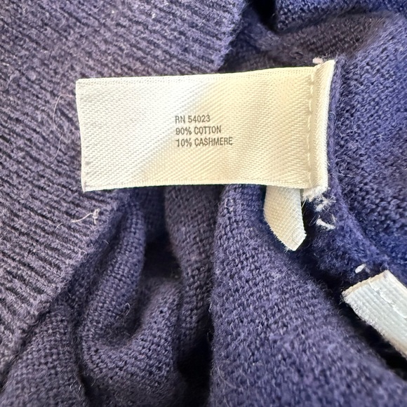 Gap V Neck Sweater Women’s Size XS Navy Blue Cotton Cashmere Blend - Picture 6 of 12